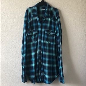 Hollister plaid button down